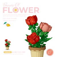 CLC7219-7230 Série de Blocs de Construction Fleurs et Plantes Lys Jacinthe Linn Cadeau Enfants Jouets DIY Kits de Blocs de Construction Jouets pour Enfants
