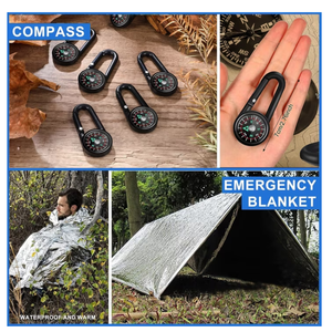 Kit de survie en plein air, équipement de survie <span class=keywords><strong>d</strong></span>'urgence, 19 en 1, pêche, chasse, anniversaire pour hommes, <span class=keywords><strong>camping</strong></span>, gadget cool - Product Image 2