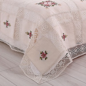 Set di Biancheria da Letto King Size in Cotone Egiziano e Poliestere, <span class=keywords><strong>Lenzuola</strong></span> con Ricamo in Pizzo, <span class=keywords><strong>Copriletto</strong></span> Fatto a Mano con Design Pieghevole - Product Image 3
