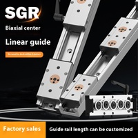 Rail de guidage linéaire externe à double axe SGR10 0,5m 1m avec curseur verrouillable SGB10 à 3/4/5 roues pour automatisation CNC et mouvement linéaire
