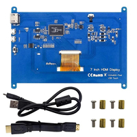 Pantalla de 7 Pulgadas 1024x600 para Raspberry Pi 4B/3B, Pantalla Táctil Windows, Mini Monitor HD MI de 7 Pulgadas con Pantalla Táctil Capacitiva