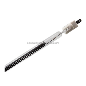12V 24V 36V 50W 100W Tubo de calor de vidrio Bombilla de calefacción halógena infrarroja Lámpara de calentador de cuarzo de fibra de carbono - Product Image 2