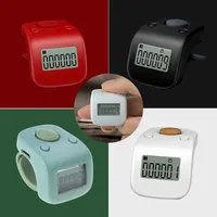 Portable Numérique LCD Doigt Anneau Tally Compteur Multicolore 6 Canaux Comptage 6 Chiffres Perle Prière Compteur Clicker