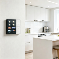 Panneau de commande intelligent multifonctionnel, écran tactile 3,5 pouces, Zigbee Tuya, 4 éclairages, 4 rideaux, 8 scènes pour l'automatisation de toute la maison