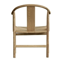 Fauteuil de salon de style nordique Hans Vegner Design, chaise de salon d'hôtel, structure en bois massif, fauteuil de détente