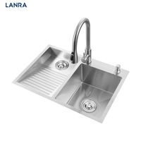 Nouvelle arrivée Lavabo balcon ménage en acier inoxydable 304 évier à linge avec lavabo à planche à laver