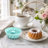 Petit moule à gâteau rond de 7 cm en silicone coloré, motif cœur géométrique, pour muffins et cupcakes, outil de pâtisserie domestique