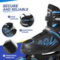 Produit en promotion : Patins à roulettes pour enfants et adultes, taille réglable, patins à roulettes lumineux