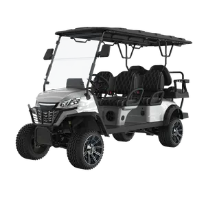 Carrinho de golfe elétrico de 6 lugares para veículos utilitários de lítio 48V 72V Off Road, carrinho de golfe com design personalizado por atacado
