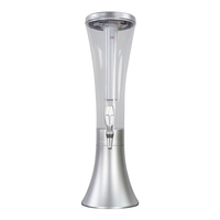 Dispenser Bir Menara 3L dengan Keran, Plastik Warna-warni LED, untuk Minuman Dingin di Restoran, Hotel, Bar, Ekonomis untuk Minuman Jus