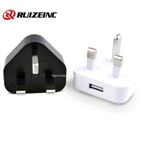 5V1a Standard Ukca Adaptateur à trois prises Version britannique de Hong Kong Phablet Micro V8 Chargeur USB