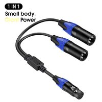 Câble de microphone XLR mâle-mâle en cuivre sans oxygène, adaptateur audio Y-splitter XLR 1 femelle vers double 2 mâles