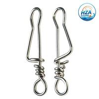 Vente flash - Connecteur de leurre de pêche en acier inoxydable résistant à la corrosion, crochet pivotant italien Duolock, pêche en plein air