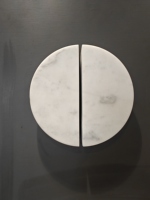 Poignée de porte de cabinet en marbre sculpté à la main, personnalisée, de luxe, moderne, pour hôtel et villa, surface polie, durable, écologique