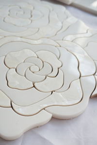 Gạch Khảm Đá Cẩm Thạch Màu Trắng Gạch Ốp Tường Phòng Tắm Nghệ Thuật Gạch Ốp Hoa Sàn Phòng Khách - Product Image 4