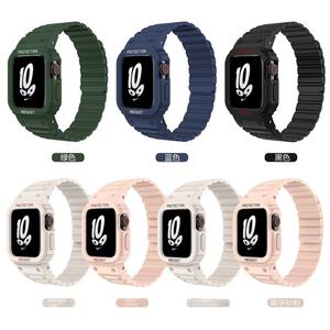 Étui de protection robuste avec bracelet pour Apple Watch Ultra 49mm SE 44mm Series 1-9, bracelet en silicone magnétique - Product Image 6