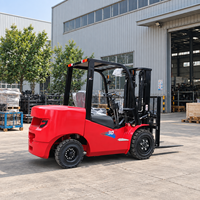 Chariot élévateur diesel robuste de 3 tonnes [certifié CE/ISO] pour entrepôt et utilisation extérieure, chariot élévateur à combustion interne