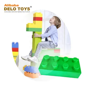 DELO TOYS giant Building Bricks amusement park plastic blocks WALL ABS DIY toys Large building block parts 2 x 4 dots (DK003)