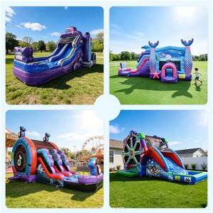Vente en gros de châteaux gonflables en PVC personnalisés pour l'extérieur, châteaux gonflables commerciaux pour enfants en plein air - Product Image 3