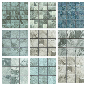 Ubin Keramik Bali Green <span class=keywords><strong>Mosaic</strong></span> Glazed 300x300 untuk Kamar Mandi, Tampilan Batu Sukabumi, Anti-Slip, Tahan Air, Modern, Interior Villa Hotel - Product Image 1