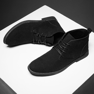 Stivali Derby da <span class=keywords><strong>Uomo</strong></span> <span class=keywords><strong>Scarpe</strong></span> Oxford Eleganti Stivaletti Alti con Lacci in Pelle Formali Punta Affusolata Business Casual - Product Image 4