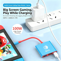 3-in-1 Type-C to HDTV 4K 60HZ USB3.0 OTG PD Charging USB C Docking Station for Switch OLED Dock Phone Tablet Laptop Type C HUB