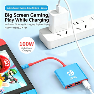 3-in-1 Type-C to HDTV 4K 60HZ USB3.0 OTG PD Charging USB C <strong>Docking</strong> <strong>Station</strong> for Switch <strong>OLED</strong> Dock Phone Tablet Laptop Type C HUB - Product Image 3