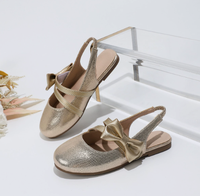Chaussures coréennes transfrontalières pour filles, collection Printemps/Automne 2026, à enfiler, antidérapantes, résistantes à l'usure, respirantes, avec nœud, style escarpin à la cheville