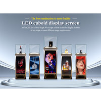 Écran LED personnalisé en forme de cube, colonne LED, vitrine pour bijoux, écran LED pour magasin de bijoux, écran LED intérieur