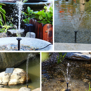 Solar Water Fountain 1.8W 24V Low Pressure Single Hole Direct Injection Garden Pond Landscape Pump With Solar Panel - Product Image 3