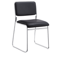 Chaise de conférence empilable sans roulettes, design luxueux, économique, pour hôtel, hall, bureau, salle de réunion, visiteurs