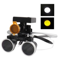 2.5X/3.5X 420mm Medical Magnifier Dental Loupes Binocular 5W Headlight Wireless LED Light Filter Cloth Case Dental Loupes