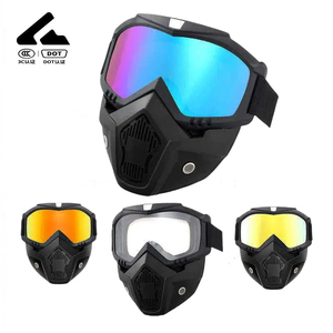 オープンフェイスウィンドプルーフオートバイハーフヘルメットVintage Design UV400保護軽量サイクリング釣り用取り外し可能 - Product Image 1