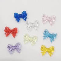 Breloques transparentes épaisses et mignonnes en forme de nœud, pour accessoires capillaires pour enfants, fabrication de bijoux, colliers et coques de téléphone DIY