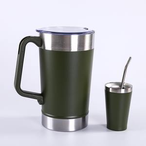 Offre Spéciale Ensemble de tasses minimalistes en acier inoxydable avec isolation de 6 à 12 heures avec poignée - Product Image 2