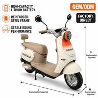 Scooter électrique rétro, cyclomoteur pour adultes, vélo électrique urbain, moteur sans balais, 3 vitesses, 3 roues, phare, dossier passager