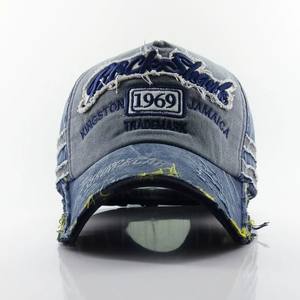 High Quality Unstructured Baseball Caps Custom Embroidery Logo Distressed Cap 6 Panel Baseball Cap - Product Image 2