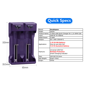 Manufacturer Directly Supply 1.2v Usb Fast Charge AA AAA NIMH <strong>Battery</strong> <strong>Charger</strong> <strong>for</strong> Rechargeable <strong>Batteries</strong> - Product Image 2