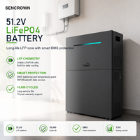 Batterie LiFePO4 avec 51,2 V 100 Ah et une durée de vie de 10 000 cycles pour système de stockage d'énergie solaire, batterie de stockage d'énergie haute sécurité