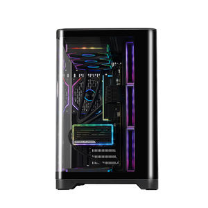 <span class=keywords><strong>PLUS</strong></span> White 360 Water Cooling Desktop Computer Case 10-Fan Mid Tower Seaview Room Verre incurvé Compatible MicroATX ITX MATX <span class=keywords><strong>PC</strong></span> - Product Image 4