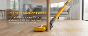 Aspiradora Inalámbrica de Mano con Motor sin Escobillas de 400W, Succión de 30Kpa, Depósito de Polvo de 1.2L y Filtro HEPA para Pisos de Madera y Uso Doméstico - Product Image 2