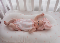 Débardeur en tricot personnalisé pour bébé fille, motif cœur à volants en coton, rose, sans manches, doux et confortable