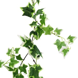 Centaines de lianes artificielles en lierre de 200 cm, vertes avec des bords blancs, décorations de mariage, feuilles en plastique pour la décoration de la maison et des événements - Product Image 5