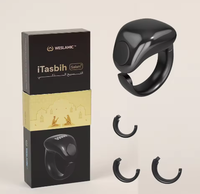 AilesTecca IOS Smart Electronic Rosary Intelligent Tally Counter OLED Display Compass Function IP67 Plastic Zikr Tasbeeh Ring