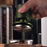Prensador de Café Profesional, Herramienta de Compresión de Café, Base Ondulada de Acero Inoxidable, Empuñadura de Aluminio, Suministros para Baristas, Tamaño Pequeño