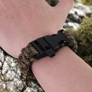 Pulsera portátil de supervivencia al aire libre camuflaje silbato estilo Camo plástico Paracord viajar senderismo escalada barbacoa <span class=keywords><strong>Camping</strong></span> - Product Image 6