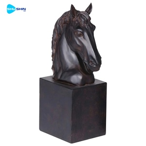 घर के सजावट टेबल गहने कांस्य पशु हैंडक्राफ्ट्स कास्टिंग मॉडल घोड़े की सिर प्रतिमा - Product Image 3