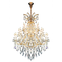 Grand lustre nordique de luxe en cristal avec télécommande pour hall d'hôtel, entrée majestueuse, éclairage suspendu LED, taille personnalisable