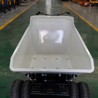 Mini-dumper hydraulique motorisé sur roues, chariot de chantier, transporteur de chantier