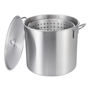 Marmite en aluminium pour fruits de mer avec panier, marmite avec passoire, friteuse à dinde, marmite à crabe, écrevisses, homard, fondue - Product Image 1